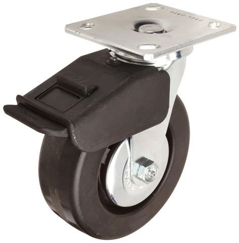 E R Wagner Plate Caster Swivel With Directional Lock Thread Guard