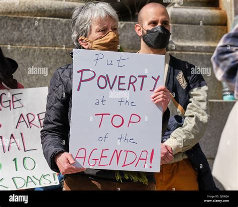 Halifax Nova Scotia Canada March 24th 2022 Protester Demanding