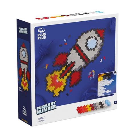 Plus-Plus 500 Kreativ Bausteine Puzzle Rakete | Konstruktionsbaukästen ...