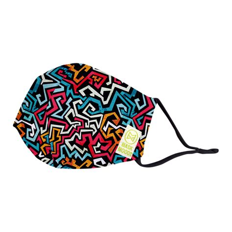 Graffiti Design Reusable Fabric Face Mask with Filter Pocket