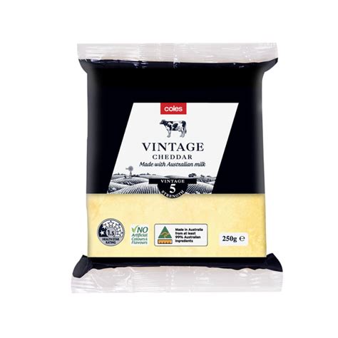 Buy Coles Vintage Cheese Block 250g Coles