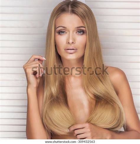 Natural Sexy Blonde Woman Long Healthy Stock Photo 309432563 Shutterstock