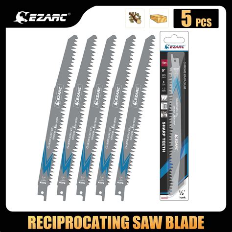 EZARC 9 Inch Wood Pruning Reciprocating Saw Blade R931GS 5TPI Sawzall