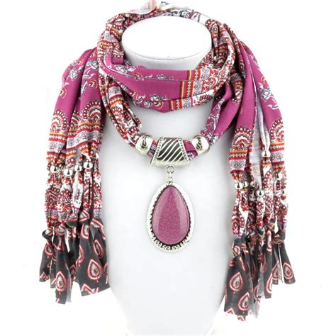 2018 New Fashion Women Scarves Pendant Scarf With Tassel Rhinestone ...