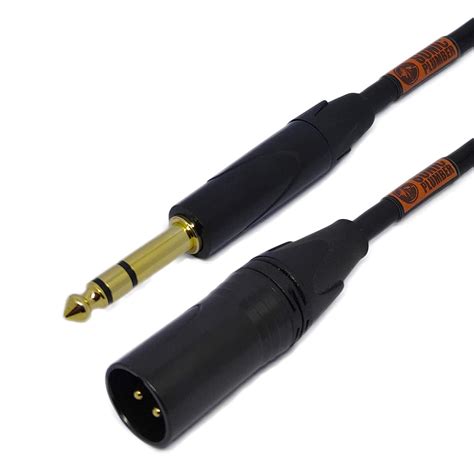 Sonic Plumber Black And Gold 6 35mm 1 4 Inch TRS Jack To XLR Male 3