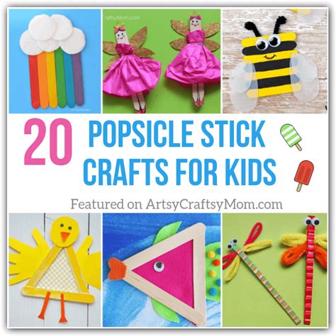 20 Simple Popsicle Stick Crafts for Kids to Make and Play