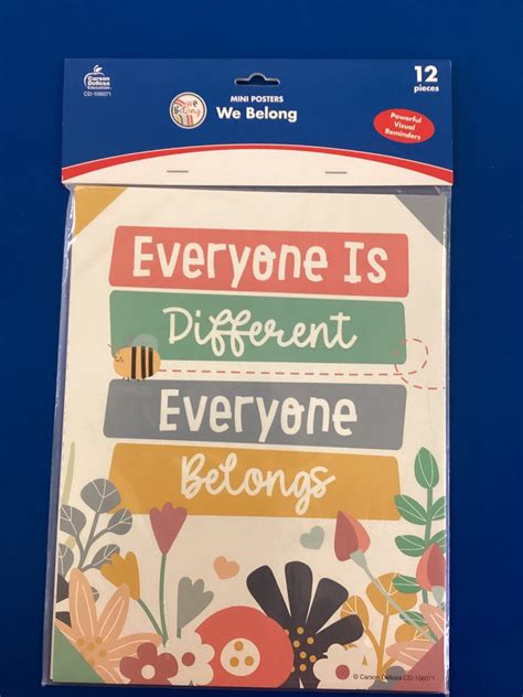 We Belong Motivational Mini Posters School Spot