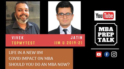 Mba Prep Talk Life At A New Iim Youtube