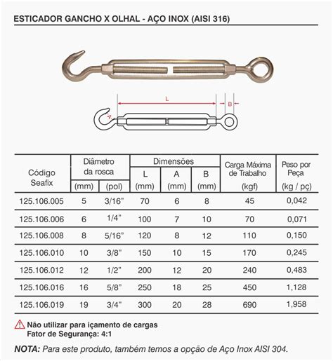 Seafix Do Brasil Esticador Gancho X Olhal