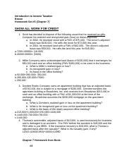 Homework Set 5 Doc Introduction To Income Taxation Brown Homework Set