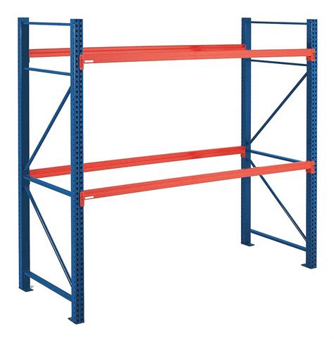 STEEL KING Pallet Rack Starter Unit: 102 in x 42 in x 8 ft, 12 ga Beams ...