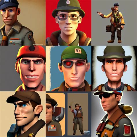 Portrait Of Jerma985 As The Scout From Tf2 Gaming Stable Diffusion