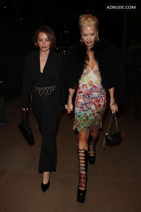 Rita Ora Sexy Spotted Flashing Her Hot Tits In A Beautiful Sheer Dress At Fashion Awards