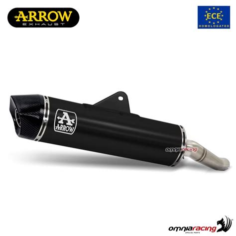 Arrow Exhaust Indy Race Slip On Dark Aluminum Approved For Honda