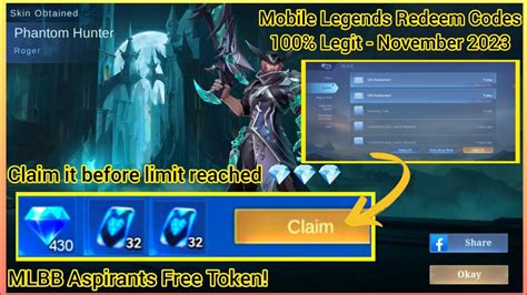 Hurry Up X Ml Diamond Codes November Get This New Mlbb