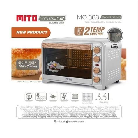 Jual Oven Mito Fantasy 2 Kapasitas 33 Liter Mo 888 Redi Sesuai Stok