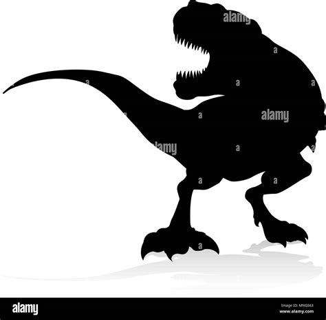 T Rex Dinosaur Silhouette Stock Vector Image Art Alamy