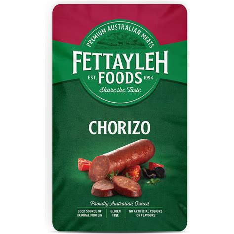 Fettayleh Foods Beef Chorizo Sausage 400g Woolworths