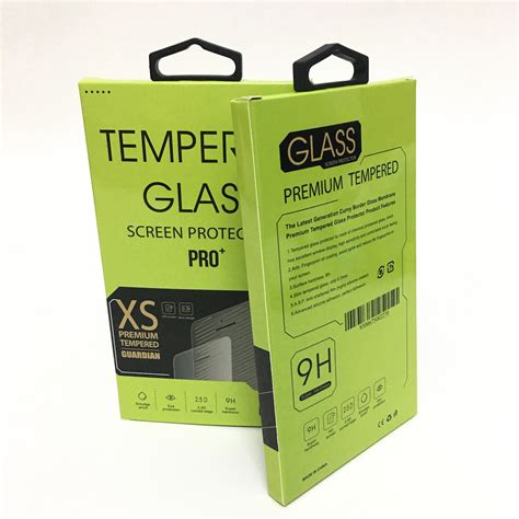 Custom H Tempered Glass Iphone Screen Protector Film Packaging Box