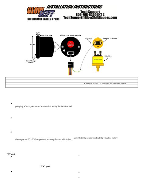 Glowshift Oil Pressure Gauge Wiring Diagram Wiring Diagram