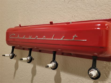 Retro Chevrolet Script Valve Cover Rack Man Cave Etsy