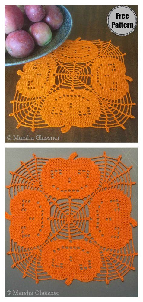 Free Halloween Crochet Doily Patterns This Spooky Crochet Doily In The ...