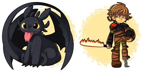 Toothless And Hiccup By Willow San On Deviantart