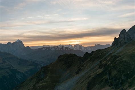 Majestic Sunset Scenery From The Top Of The Balmer Graetli Region At