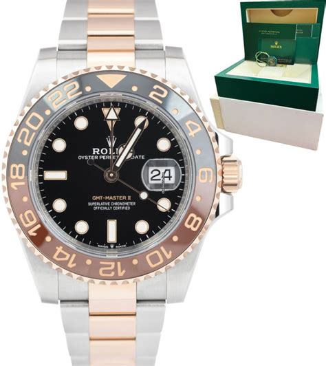 Rolex Rolex Gmt Master Ii Two Tone Root Beer Rose Gold For