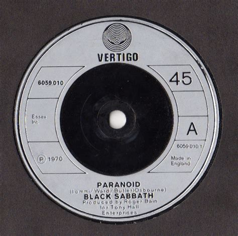 Black Sabbath Paranoid Vinyl Discogs