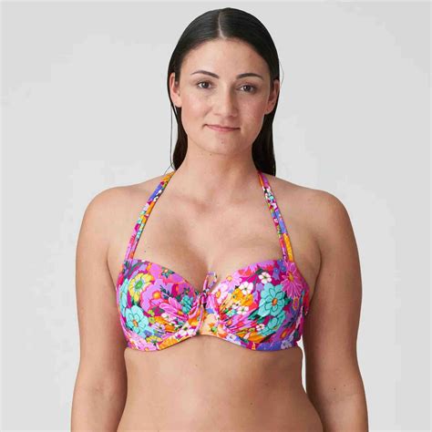 Primadonna Swim Najac Padded Balcony Bikini Top Storm In A D Cup AUS