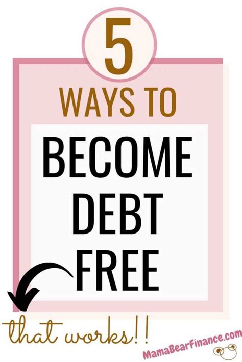 How To Live Debt Free Mama Bear Finance