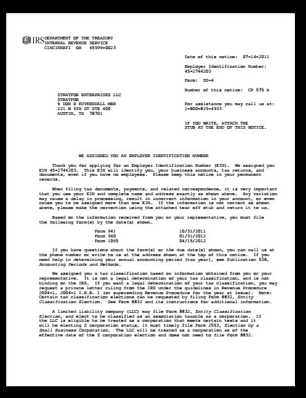 Irs Ein Confirmation Letter Copy | mamiihondenk.org