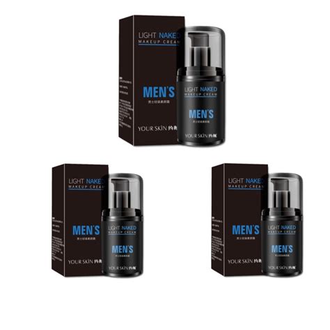 3PCS Mens Skin Tone Up Cream Men S Facial Cream Light Bright Naked Mens Makeup Cream Lazy Cream