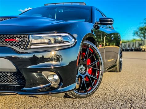 A 2021 Dodge Charger on 22 Inch Blaque Diamond BD-F18 Gloss Black Wheels - Blaque Diamond Wheels