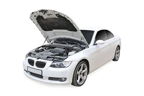 Bmw I Convertible Sports Car Bonnet Open Isolated