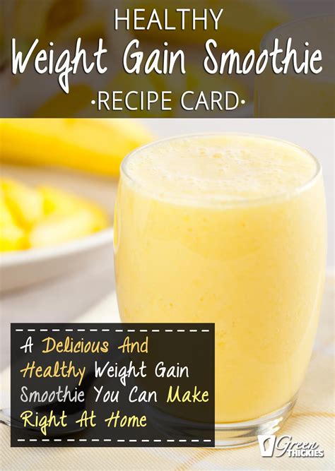 Homemade Healthy Weight Gain Smoothie