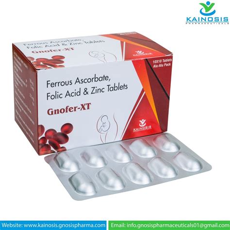 Ferrous Ascorbate Folic Acid And Zinc Tablets At Rs Box