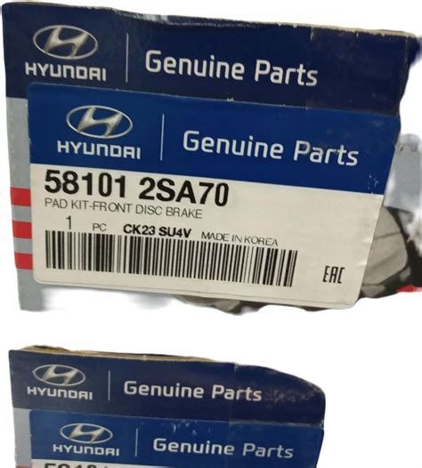 Klocki hamulcowe Hyundai Oe 581012Sa70 Klocki Hamulcowe Oryginał ...