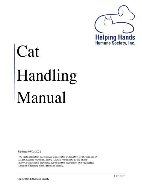 Fillable Online Cat Handling Manual Fax Email Print - pdfFiller