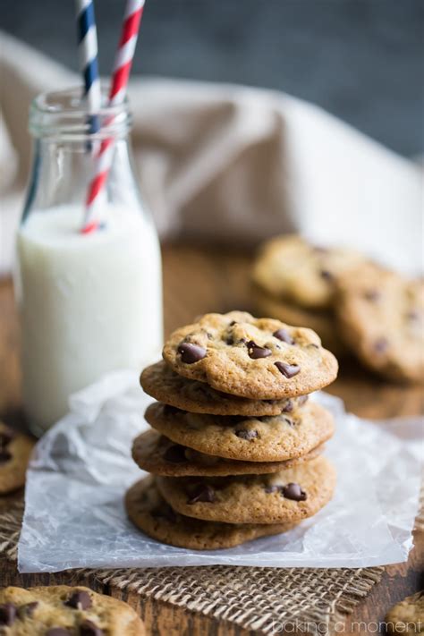 Thin And Crispy Chocolate Chip Cookies Baking A Moment