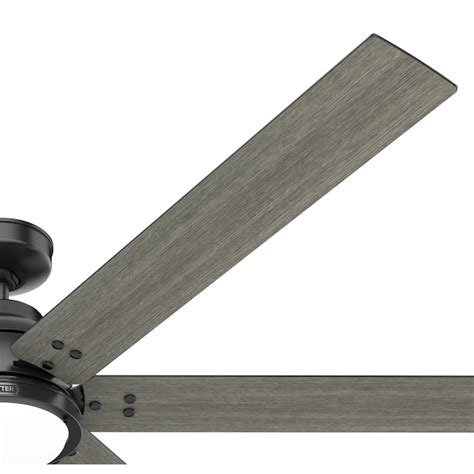 Hunter Gravity Simpleconnect 72 In Matte Black With Dark Gray Oak Blades Integrated Led Indoor