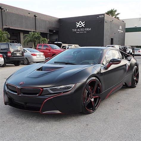 Kik CarsWithoutLimits On Instagram Satin Black I8 W Red Metallic