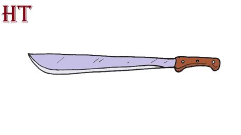 How to draw a Machete Step by Step - https://htdraw.com/wp-content ...