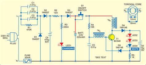 Circuit Diagram Of A Rechargeable Lamp