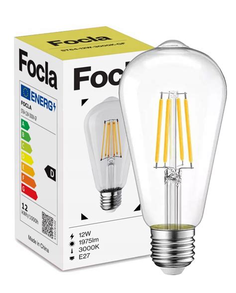 ŻARÓWKA LED FILAMENT ST64 E27 12W Edison Ozdobna Focla ST64 12W 3000K