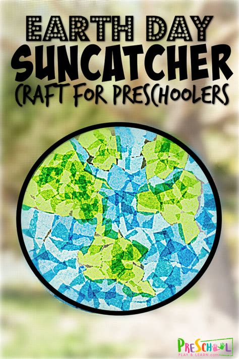 🌍 Planet Earth Day Suncatcher Craft For Preschoolers