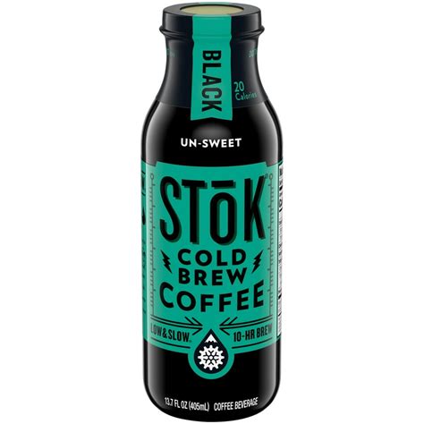 Stok Cold Brew Coffee Black Unsweetened 13 7 Oz