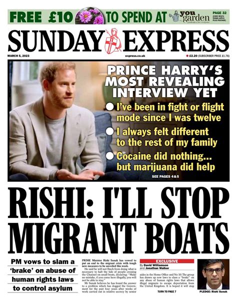 Sunday Express Front Page 5th Of March 2023 Tomorrows Papers Today