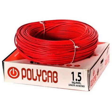 Current Rating 11 A Color Red 1 5 Sq Mm Polycab Housing Wire